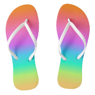 Tongs Pastel Arc-en-Ciel Dégradé Flip Flops