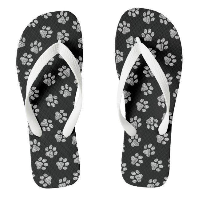 Tongs Pattes de Doodle, Pattes de Chien, Pattes Blanches (Semelle)