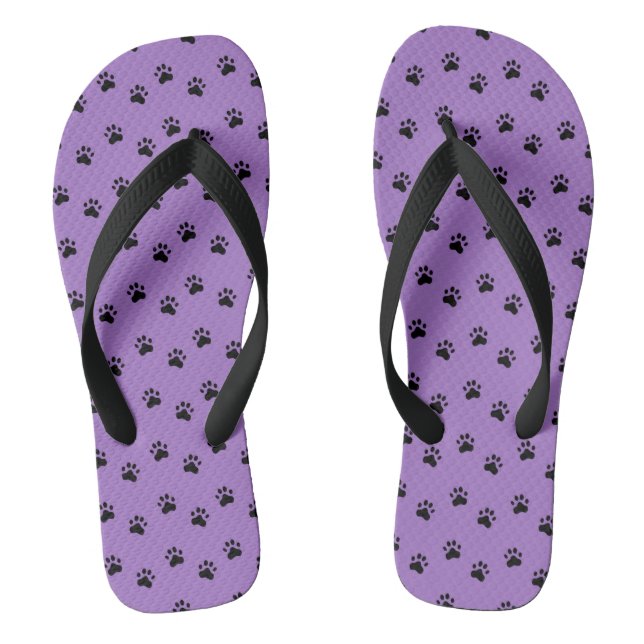 Tongs Pawprints Purple (4) (Semelle)