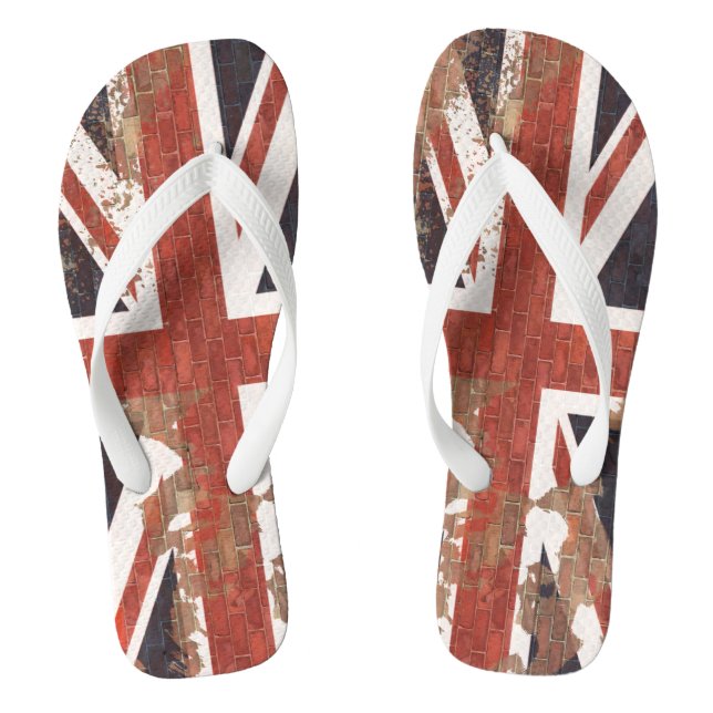 Tongs Peeling Paint Graffiti Royaume-Uni Union Jack (Semelle)