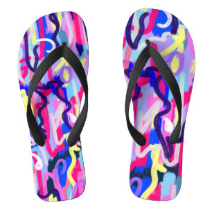 Tongs Peinture Abstraite des formes et des couleurs