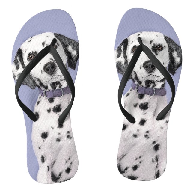 Tongs Peinture Dalmatienne - Cute Original Chien Art (Semelle)