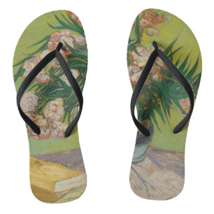 Tongs Peinture de fleurs d'oléandre de Vincent Van Gogh