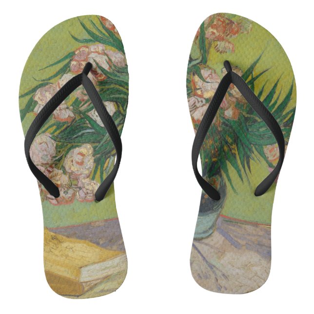 Tongs Peinture de fleurs d'oléandre de Vincent Van Gogh (Semelle)