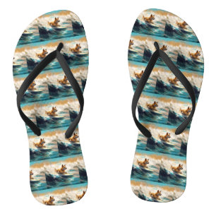 Tongs Peinture de surf de plage de Lappish finnois