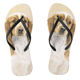 Tongs Peinture de Welsh Springer Spaniel - Art canin ori