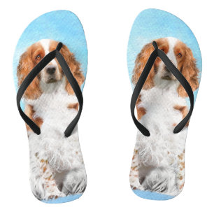 Tongs Peinture d'espagnol Welsh Springer - Art original