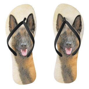 Tongs Peinture Malinoise belge - Cute Original Chien Art