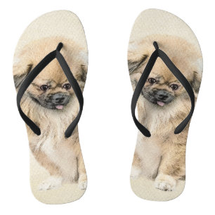 Tongs Peinture Pekingese - Cute Original Chien Art