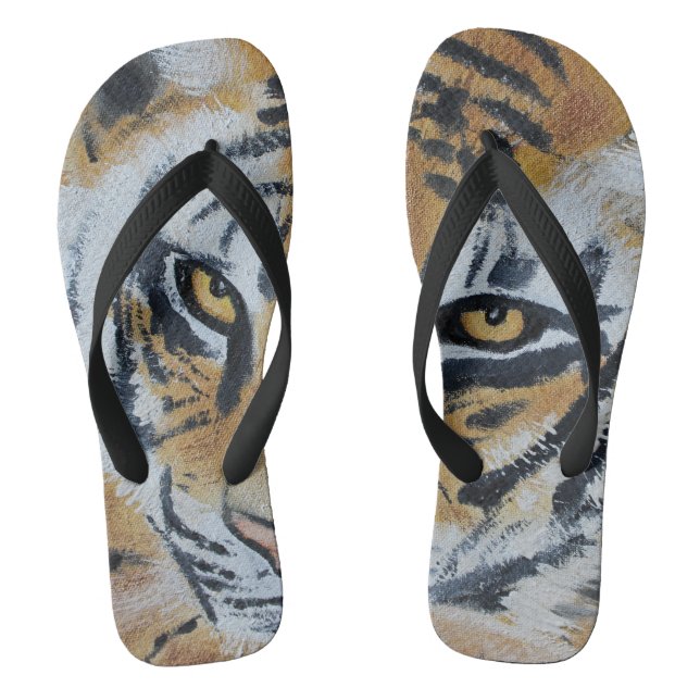 Tongs Peinture sur tigre (Semelle)