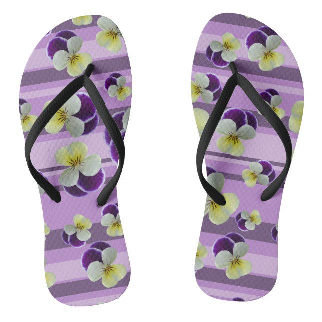 Tongs Pensées violettes (Semelle)