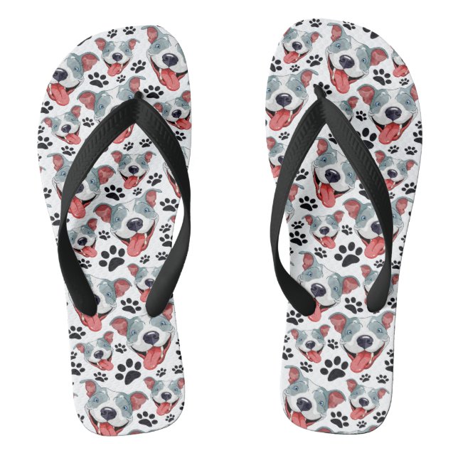 Tongs Peppy Pit Bull American Pitbull Pet Puppy Chien (Semelle)