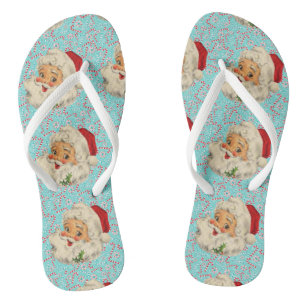 Tongs Père Noël avec des menthes poivrées