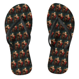 Tongs Père Noël Setter Rouge Irlandais Noël Festif