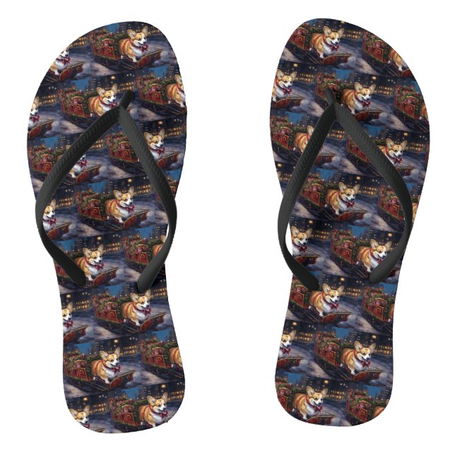 Tongs Période festive de Noël Corgi (Semelle)