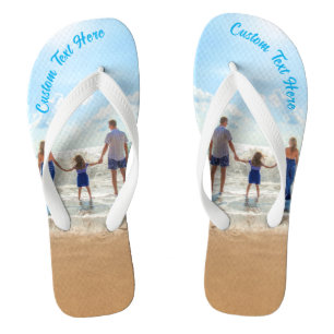 Tongs personnalisés avec votre photo Texte personn