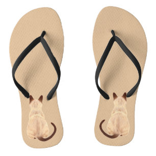 Tongs Personne Kitty de chat siamois de Sasha semblant
