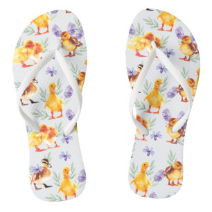 Tongs Petit canard jaune