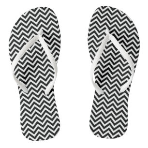 Tongs Petites tailles Chevron noir et blanc
