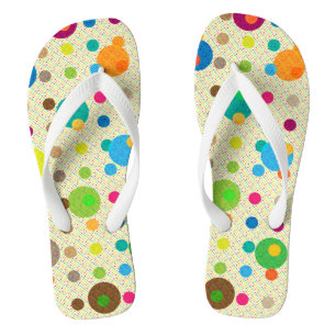 Tongs Petits Et Grands Pois Colorés