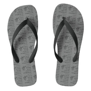 Tongs Philippiens 4:13 Écriture Biblique KJV Gris Unisex