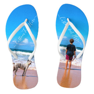 Tongs Photo et texte personnalisés - Votre propre design