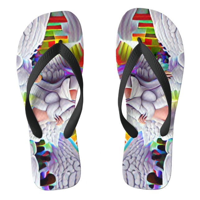 Tongs Phycodelic Angel Trip Custom Created Flip Flops (Semelle)