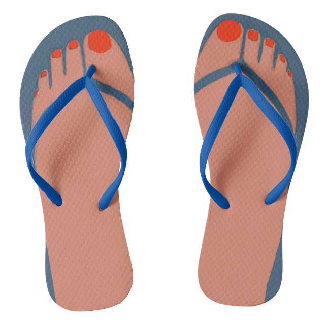 Tongs Pieds Nus, Jouets Rouges (Semelle)