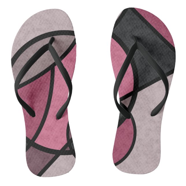 Tongs Pink Sunrise, abstrait (Semelle)