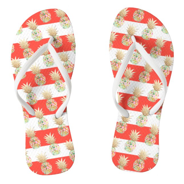 Tongs PixDezines Aloha Ananas+Frappes Flip Flops (Semelle)