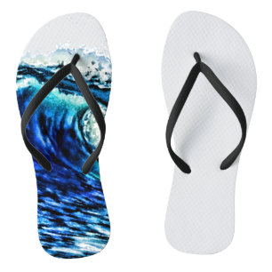 Tongs PixDezines Surf Up Hawaiian Waves
