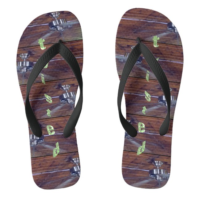 Tongs Plafond en bois, Ventilateurs Chrome (Semelle)
