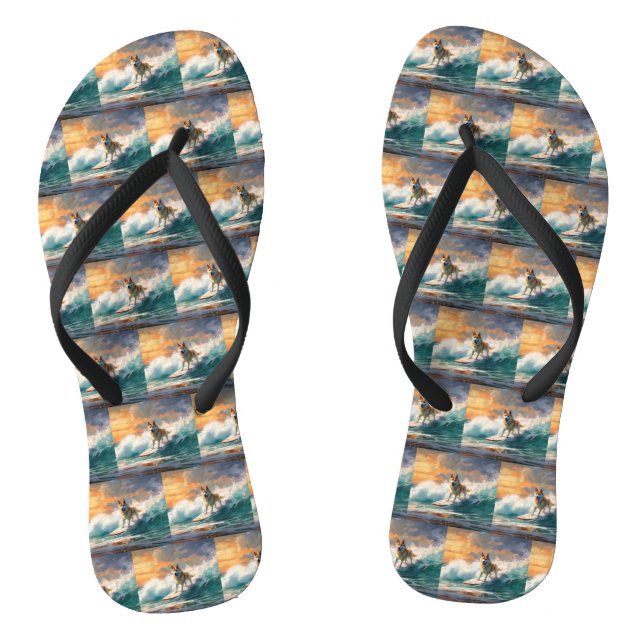 Tongs Plage d'Akita Surfing Painting (Semelle)
