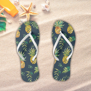 Tongs Plage d'ananas de la Marine tropicale
