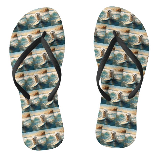 Tongs Plage de Coton De Tulear Peinture de surf (Semelle)