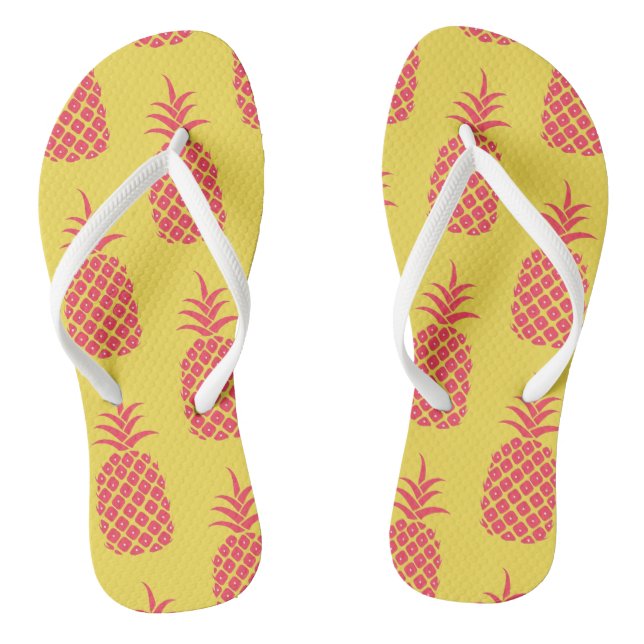 Tongs Plage Motif Coral Jaune Tropical (Semelle)