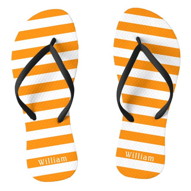 Tongs Plage personnalisée Orange White Cabana (Semelle)