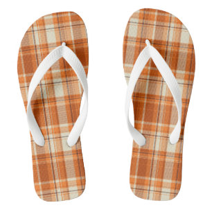 Tongs Plaid orange