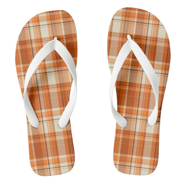 Tongs Plaid orange (Semelle)