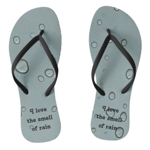 Tongs Pluie Motif Amour Odeur de pluie Eau gouttelette