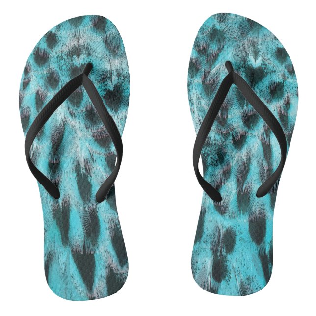 Tongs Plumage bleu - conception de plume cool (Semelle)