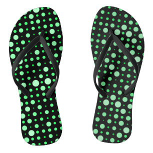 Tongs Point Polka 02.Vert. BG noir