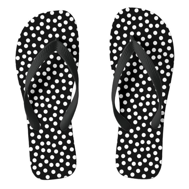 Tongs Point Polka noir et blanc (Semelle)
