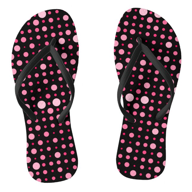 Tongs Pointe Polka moderne 01.BG noir rose (Semelle)