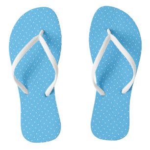 Tongs points bleus et blancs