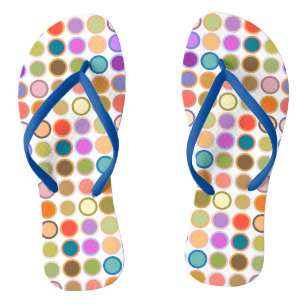 Tongs Points modernes du milieu du siècle, couleurs mult