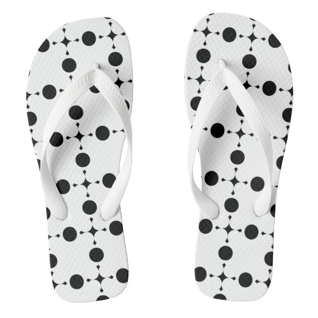 Tongs Points noirs, Motif à pois, Points, Pointillé (Semelle)