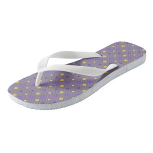 Tongs Points violets et jaunes