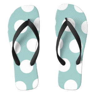 Tongs Pois blancs géométriques à coque jaune