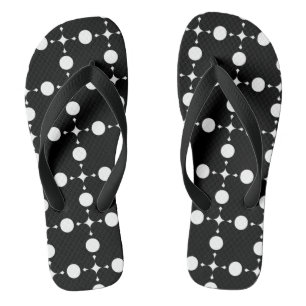 Tongs Pois blancs, Motif à points Polka, points, pointil